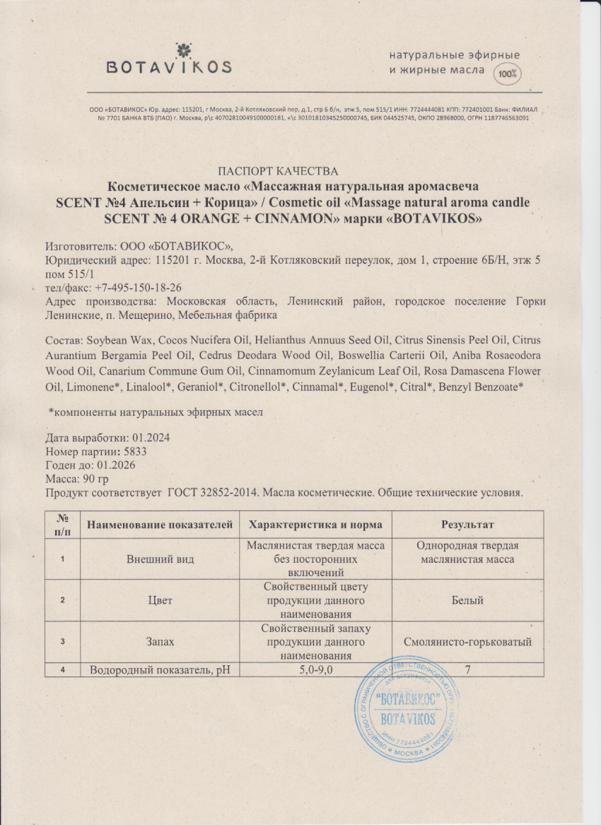 Паспорт №012024